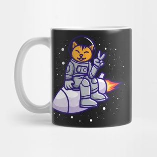 Cat On A Rocket Mug